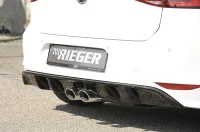 VW Golf 7 R-Line Rieger Styling Hækskørte Blank Sort 12-17