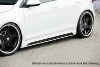 VW Golf 7 Rieger Styling Sideskørter m Udskæring Carbon Look