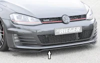 VW Golf 7 Rieger Styling Frontsplitter GTI / GTD Blank Sort 12-17