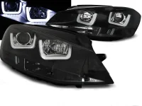 VW Golf 7 Forlygter JY U-Shape LED Kørelys Tube Sort