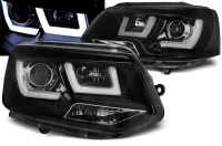 VW T5 Forlygter LED Kørelys Light Tube Sort 09-15