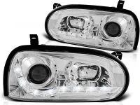 VW Golf 3 Forlygter JunYan LED Dayline Krom