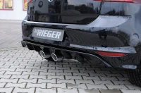 VW Golf 7 Rieger Diffuser R32 Design Blanksort 12-17 - R-Line