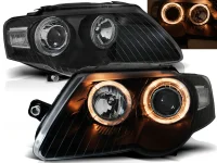 VW Passat 3C Forlygter DEPO Angeleyes 05-10 - Sort