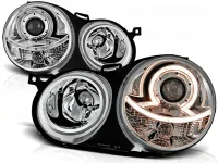 VW Polo 9N Forlygter Angel Eyes 01-05 - Krom