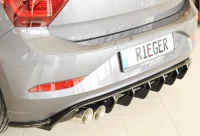 VW Polo AW GTI Rieger Styling Hækdiffuser - Blanksort