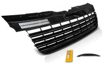 VW T5 Frontgrill Transporter Blanksort 03-09